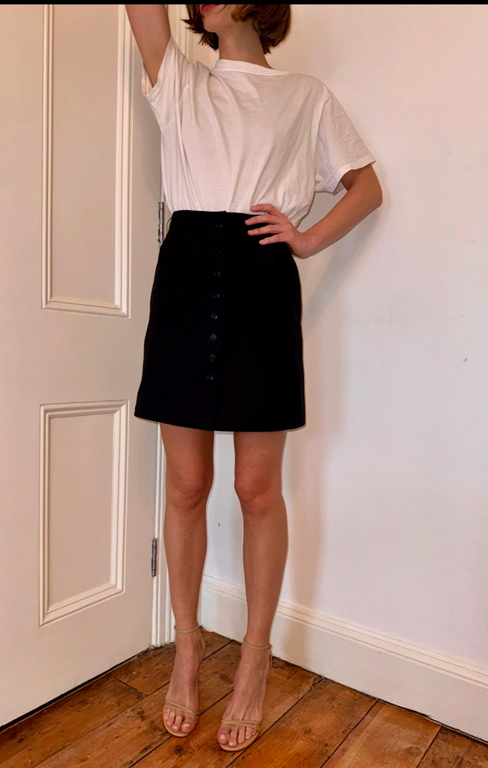 A-line little black skirt